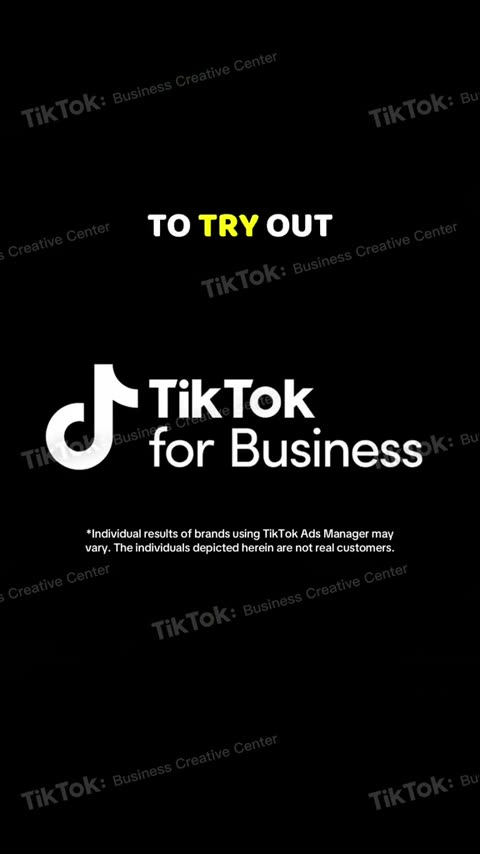 TikTok for Business TikTok ad — peak attention frame
