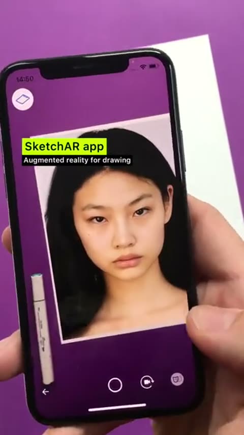 AR Magic Camera TikTok ad — peak attention frame